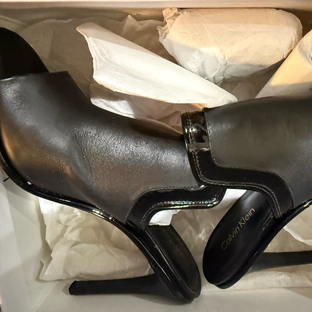 Calvin Klein Black Heeled Boots for Women